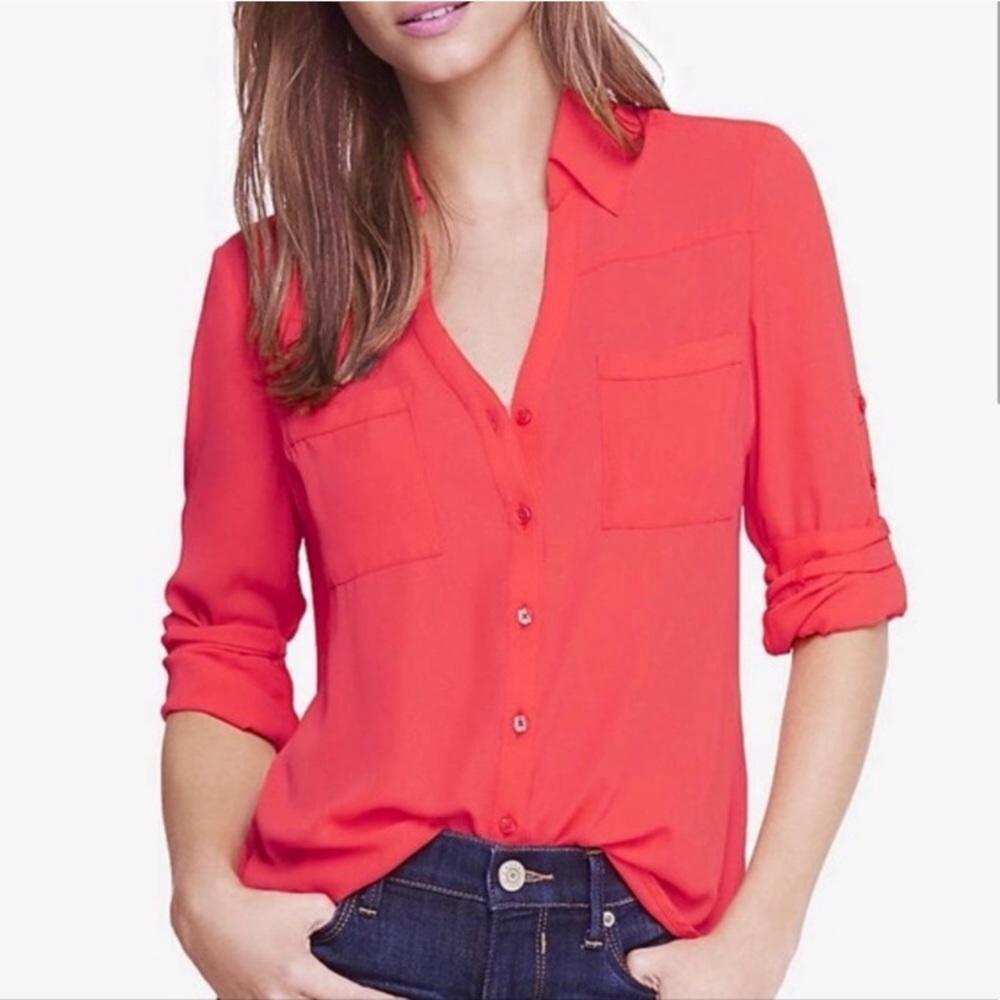 EUC Express Portofino shirt xs red